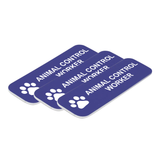 Animal Control Worker 1 x 3" Name Tag/Badge, (3 Pack)