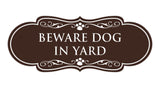 Designer Paws, Beware Dog in Yard Wall or Door Sign