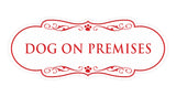 Designer Paws, Dog On Premises Wall or Door Sign