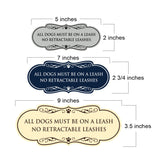 Motto Lita Designer Paws, All Dogs Must Be On A Leash No Retractable Leashes Wall or Door Sign