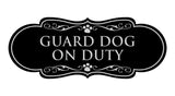 Designer Paws, Guard Dog On Duty Wall or Door Sign