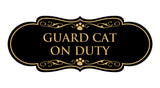 Designer Paws, Guard Cat On Duty Wall or Door Sign