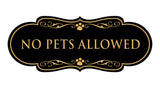 Designer Paws, No Pets Allowed Wall or Door Sign