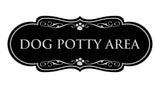 Designer Paws, Dog Potty Area Wall or Door Sign