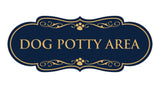 Designer Paws, Dog Potty Area Wall or Door Sign