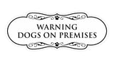 Designer Paws, Warning Dogs on Premises Wall or Door Sign