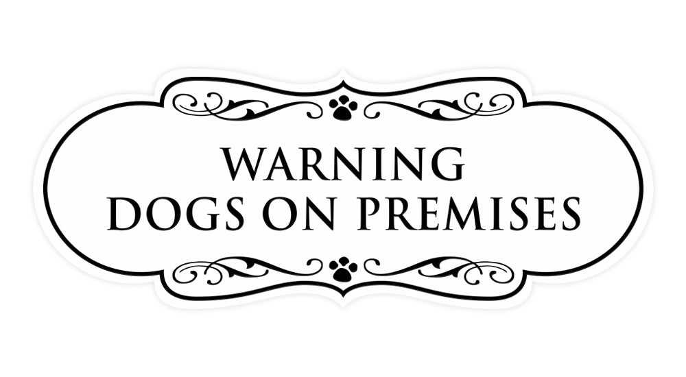 Designer Paws, Warning Dogs on Premises Wall or Door Sign
