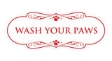 Designer Paws, Wash Your Paws Wall or Door Sign