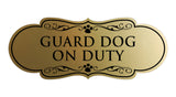 Designer Paws, Guard Dog On Duty Wall or Door Sign