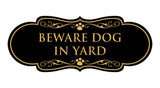 Designer Paws, Beware Dog in Yard Wall or Door Sign