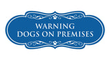 Designer Paws, Warning Dogs on Premises Wall or Door Sign
