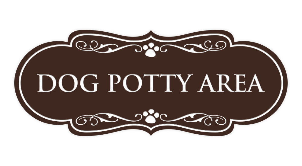 Designer Paws, Dog Potty Area Wall or Door Sign