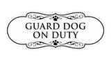 Designer Paws, Guard Dog On Duty Wall or Door Sign