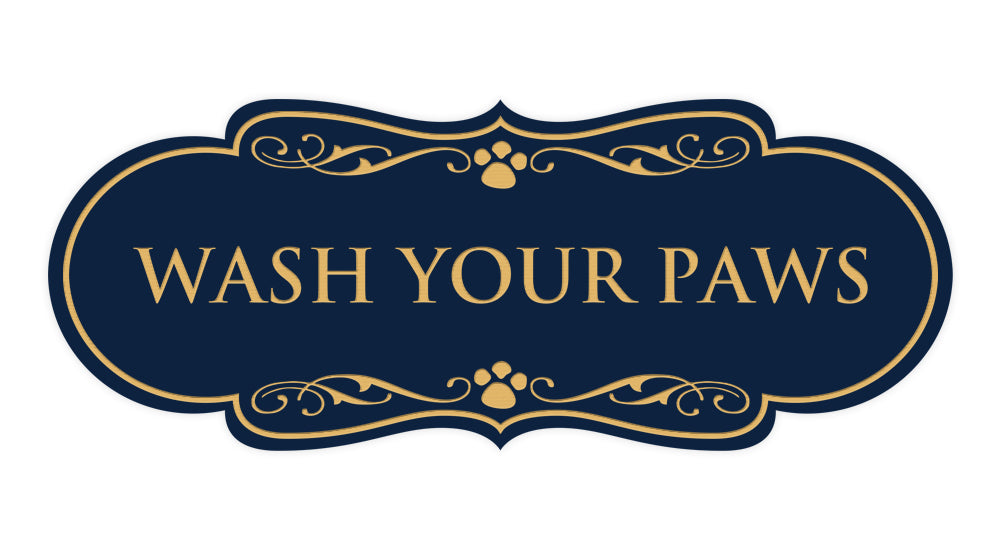 Designer Paws, Wash Your Paws Wall or Door Sign