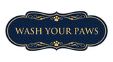 Designer Paws, Wash Your Paws Wall or Door Sign