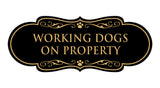 Designer Paws, Working Dogs on Property Wall or Door Sign
