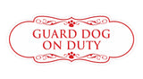 Designer Paws, Guard Dog On Duty Wall or Door Sign