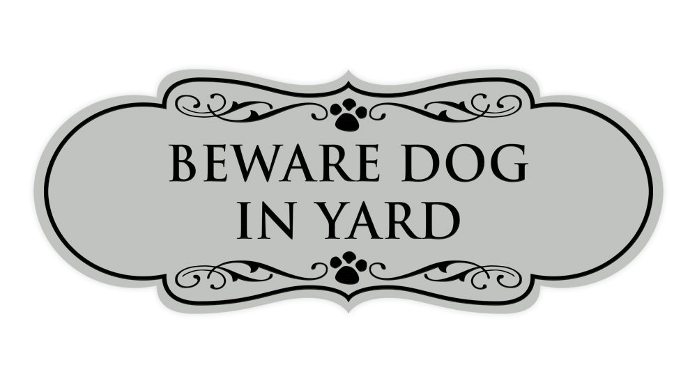 Designer Paws, Beware Dog in Yard Wall or Door Sign
