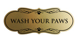 Designer Paws, Wash Your Paws Wall or Door Sign