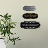 Designer Paws, Please Keep Toilet Seat Down (so the cat won't drown) Wall or Door Sign