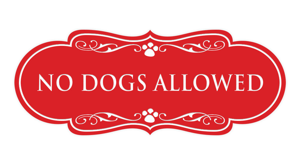 Designer Paws, No Dogs Allowed Wall or Door Sign