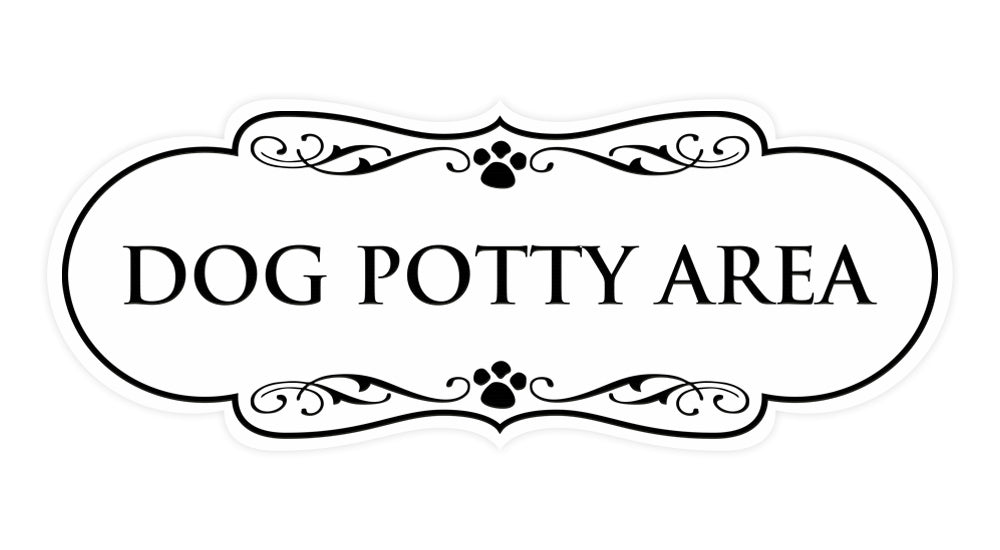 Designer Paws, Dog Potty Area Wall or Door Sign