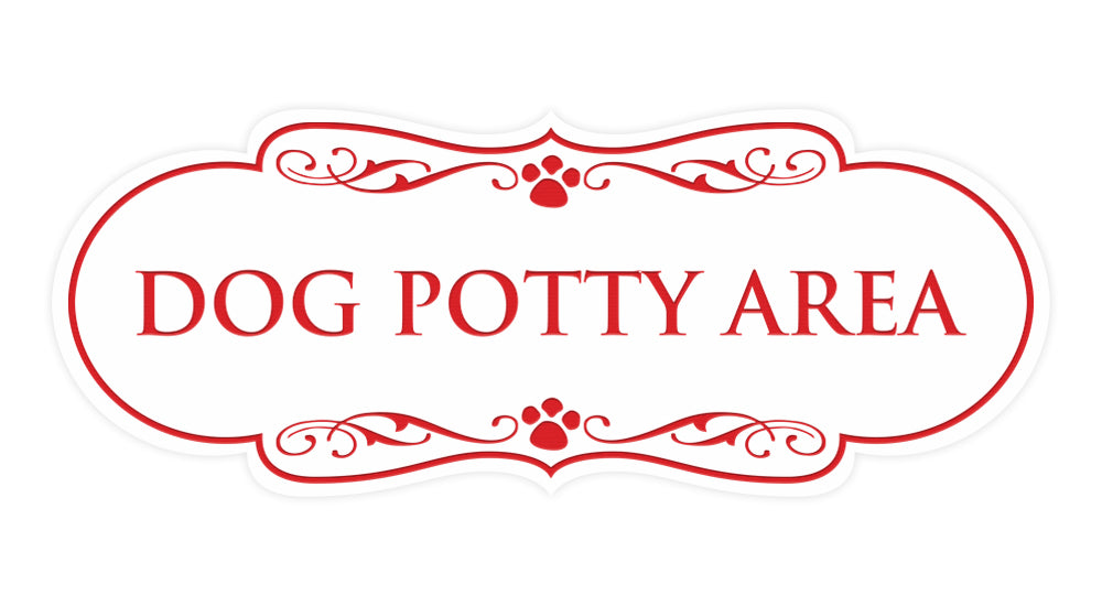 Designer Paws, Dog Potty Area Wall or Door Sign