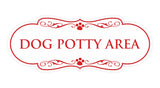 Designer Paws, Dog Potty Area Wall or Door Sign