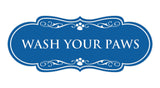 Designer Paws, Wash Your Paws Wall or Door Sign