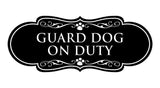 Designer Paws, Guard Dog On Duty Wall or Door Sign