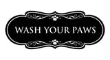 Designer Paws, Wash Your Paws Wall or Door Sign