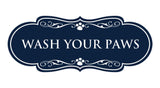 Designer Paws, Wash Your Paws Wall or Door Sign