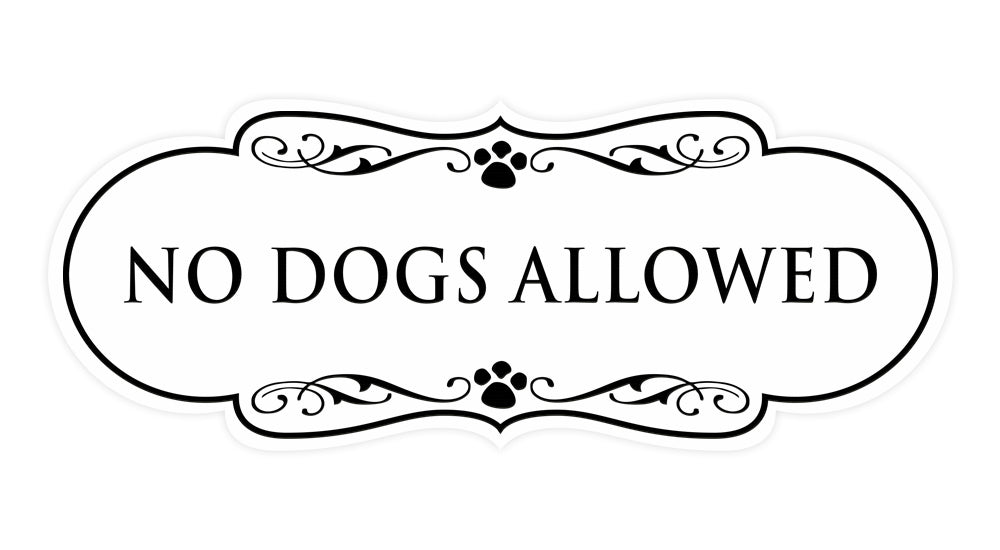 Designer Paws, No Dogs Allowed Wall or Door Sign