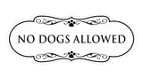 Designer Paws, No Dogs Allowed Wall or Door Sign