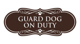 Designer Paws, Guard Dog On Duty Wall or Door Sign
