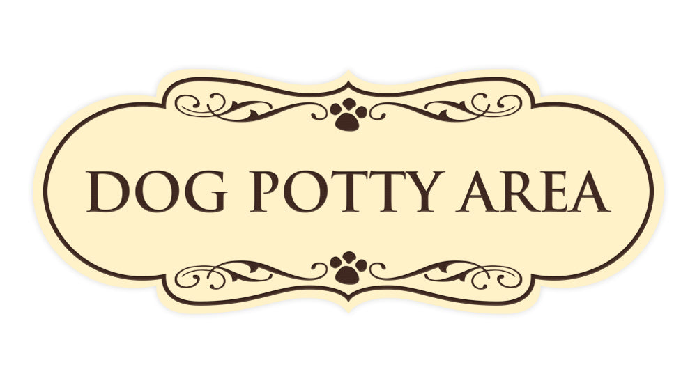 Designer Paws, Dog Potty Area Wall or Door Sign