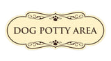 Designer Paws, Dog Potty Area Wall or Door Sign