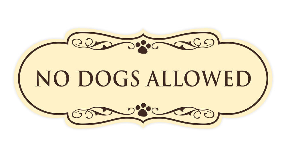Designer Paws, No Dogs Allowed Wall or Door Sign