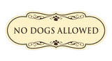 Designer Paws, No Dogs Allowed Wall or Door Sign