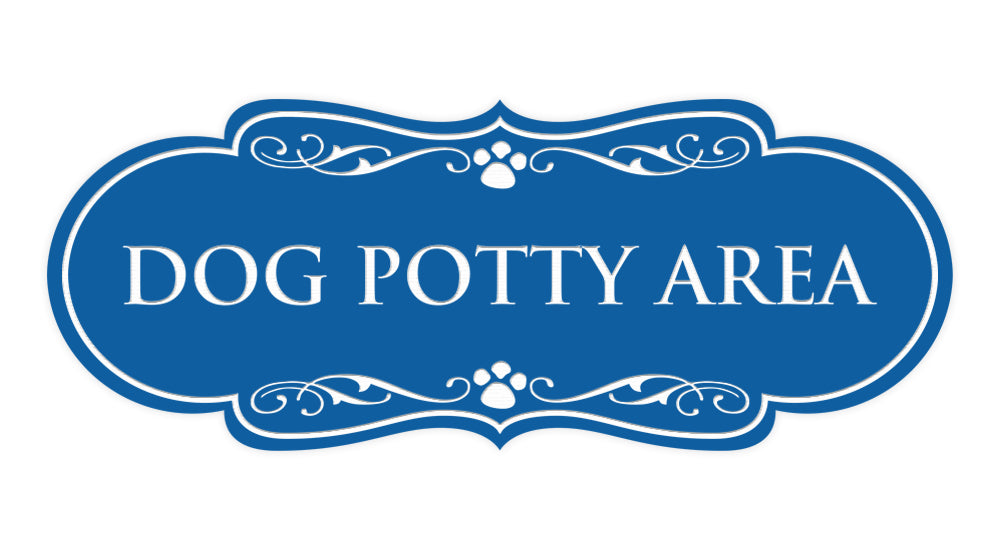 Designer Paws, Dog Potty Area Wall or Door Sign
