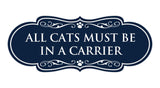 Motto Lita Designer Paws, All Cats must be in a Carrier Wall or Door Sign
