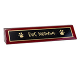 Piano Finished Rosewood Novelty Engraved Desk Name Plate 'Dog Momma', 2