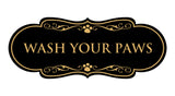 Designer Paws, Wash Your Paws Wall or Door Sign