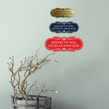 Designer Paws, Beware of Dog Enter at Own Risk Wall or Door Sign