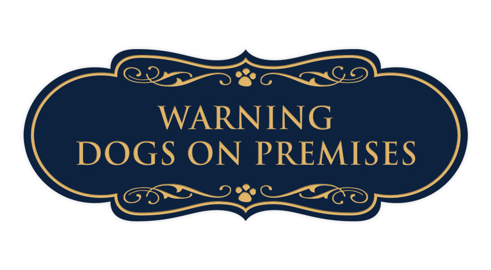 Designer Paws, Warning Dogs on Premises Wall or Door Sign