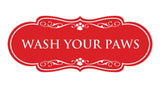 Designer Paws, Wash Your Paws Wall or Door Sign