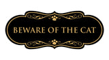 Designer Paws, Beware Of The Cat Wall or Door Sign