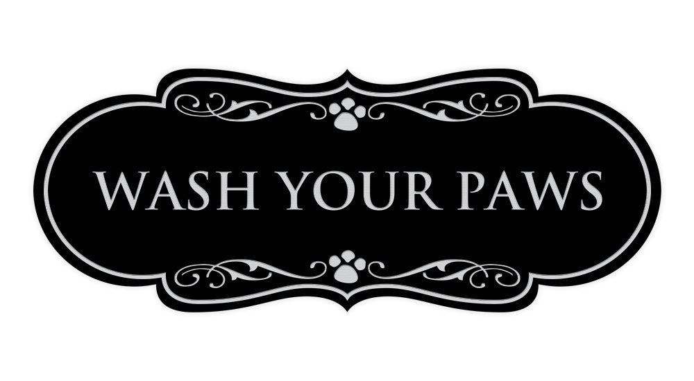 Designer Paws, Wash Your Paws Wall or Door Sign