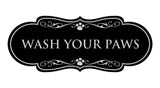 Designer Paws, Wash Your Paws Wall or Door Sign
