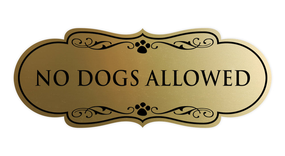 Designer Paws, No Dogs Allowed Wall or Door Sign